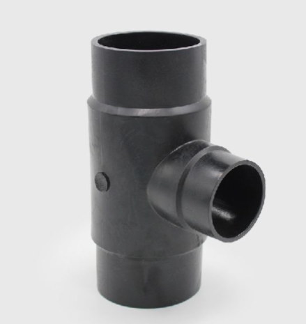 BLACK PE100 BF LONG SPIGOT TEE - PN16 SDR 11