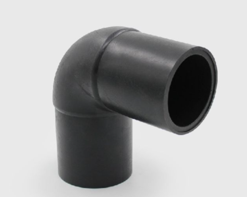 BLACK PE100 BF LONG SPIGOT 90° ELBOW - PN10 SDR17
