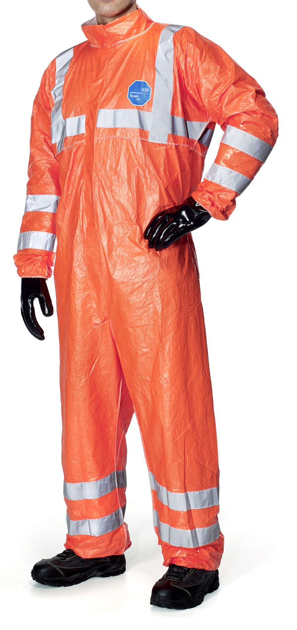 Tyvek® 500 Hi-vis Disposable Coverall Orange