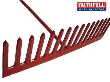 FAIASP Asphalt Rake 16 Flat Teeth - Tubular Steel Shaft