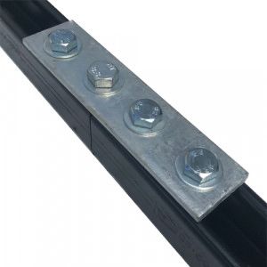 4 Hole Channel Flat Plate HDG - 160x40x5mm - 14mm Holes - Box 10