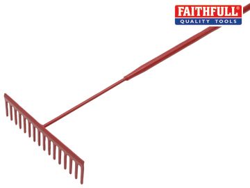 FAIASP Asphalt Rake 16 Flat Teeth - Tubular Steel Shaft