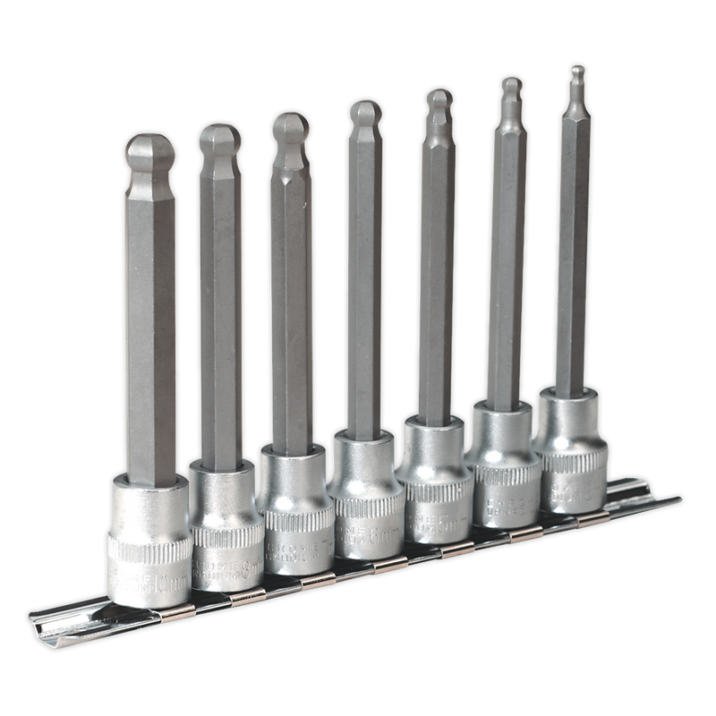 Premier Ball-End Hex Socket Bit Set 3/8"Sq Drive 7pc