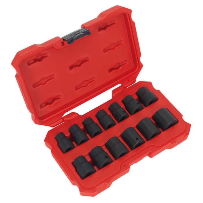 Premier Lock-On Impact Socket Set 1/2"Sq Drive 13pc