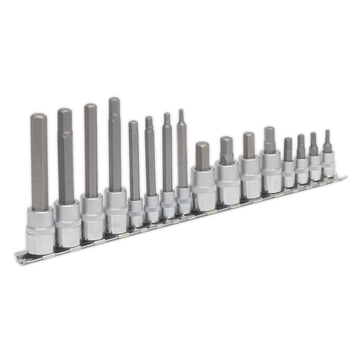 Premier Hex Socket Bit Set 1/4" & 3/8"Sq Drive 16pc