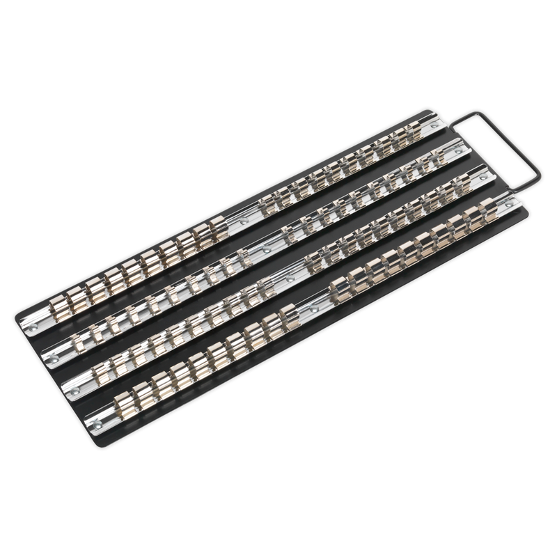 Premier Socket Rail Tray 1/4", 3/8" & 1/2"Sq Drive - Black