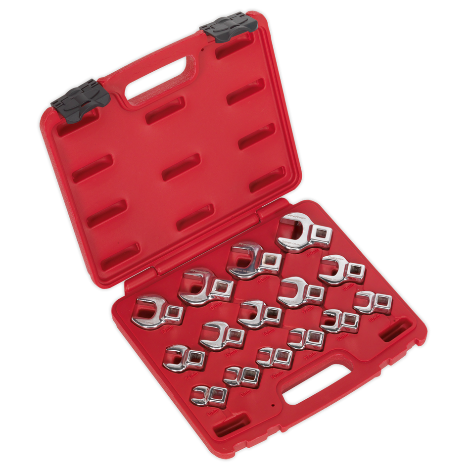 Premier Crow's Foot Open-End Spanner Set 3/8"Sq Drive 15pc