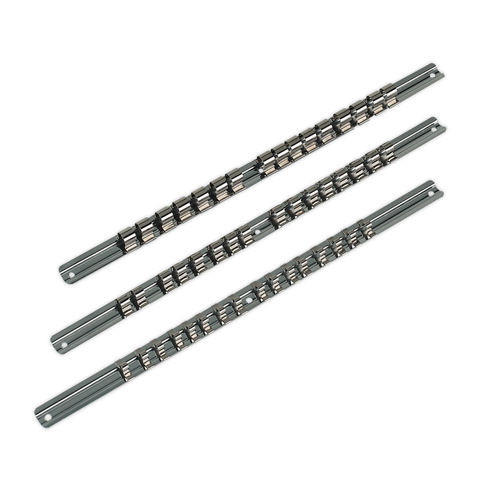 Premier Socket Retaining Rail Set 1/4", 3/8" & 1/2"Sq Drive 3pc