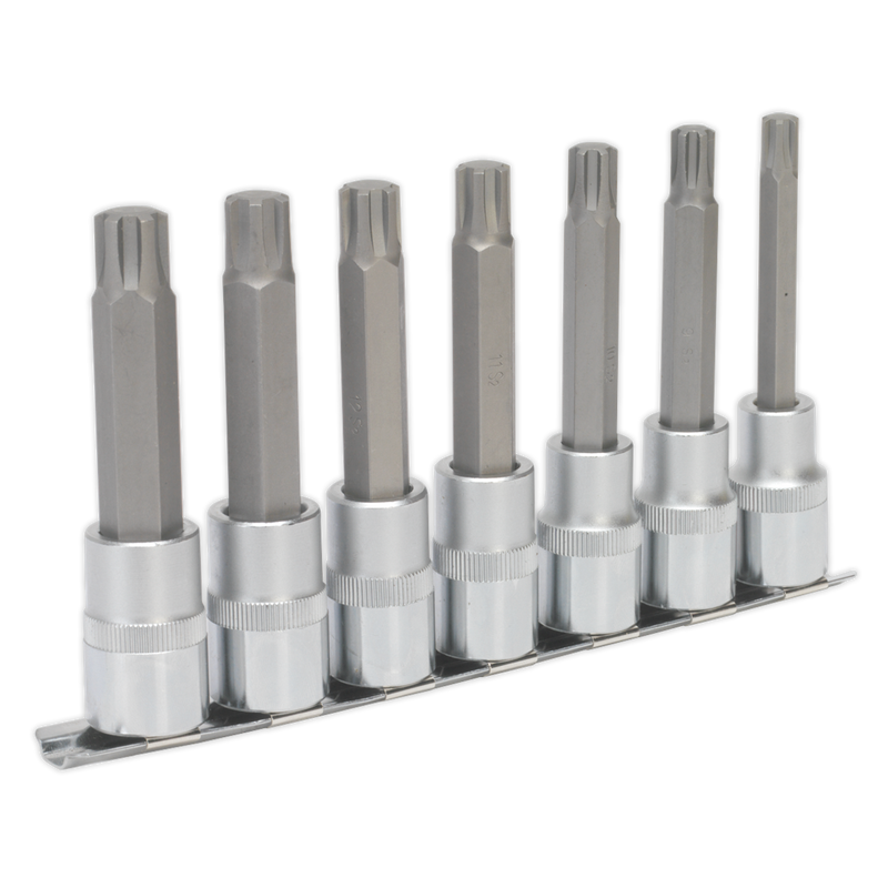 Premier Ribe Socket Bit Set 1/2"Sq Drive 100mm 7pc