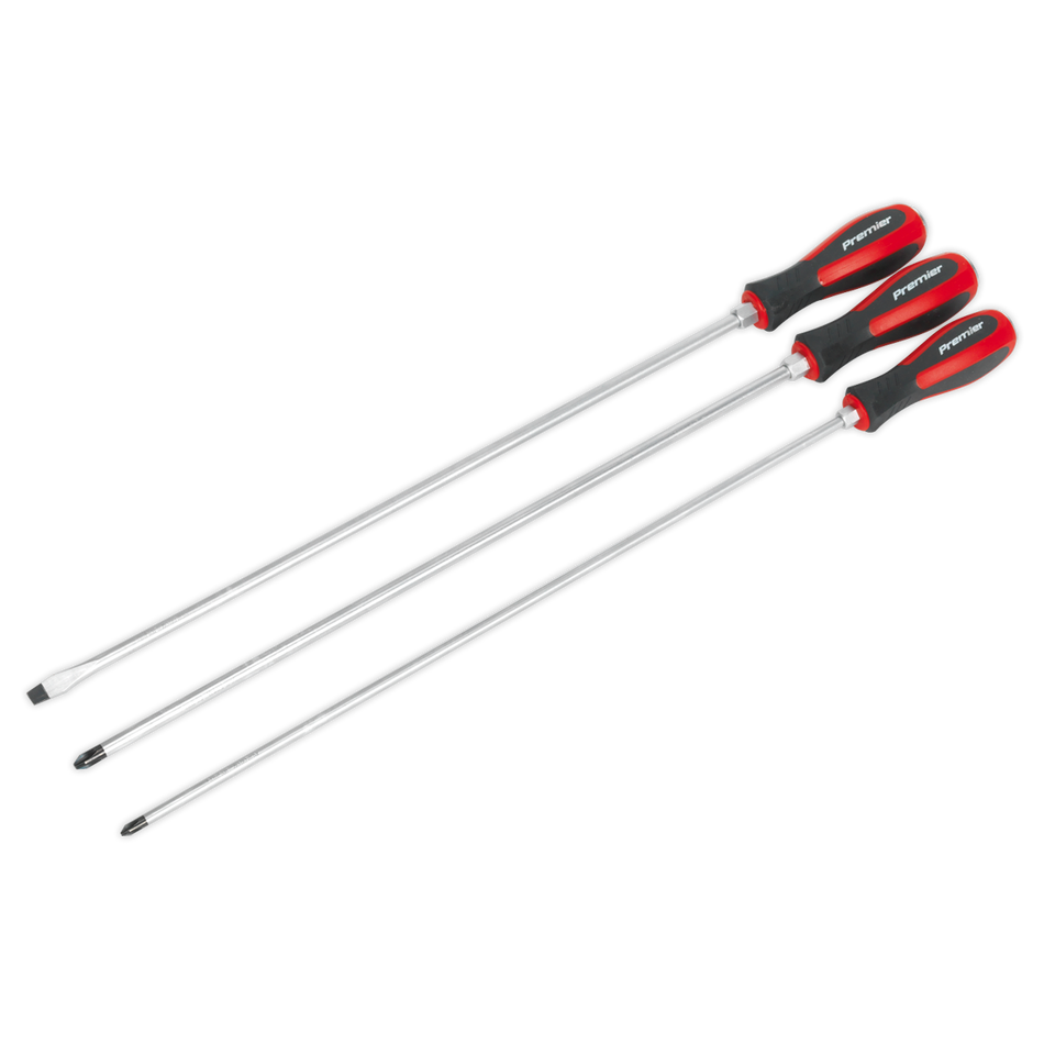 Premier Extra-Long Hammer-Thru Screwdriver Set 450mm 3pc