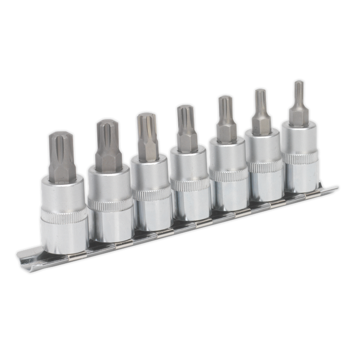 Premier Ribe Socket Bit Set 3/8"Sq Drive 50mm 7pc