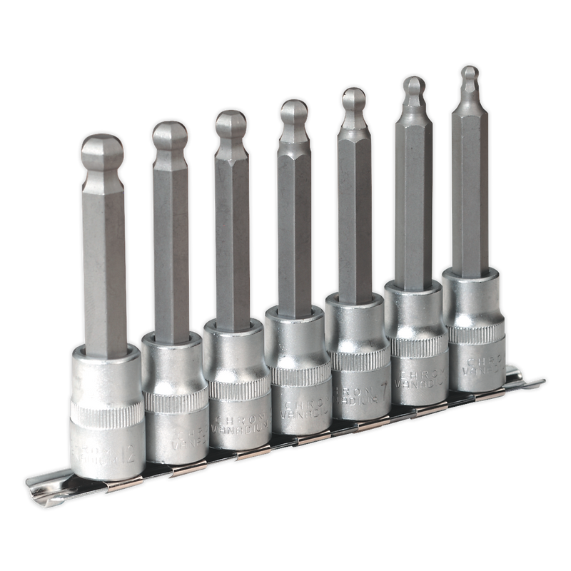 Premier Ball-End Hex Socket Bit Set 1/2"Sq Drive 7pc