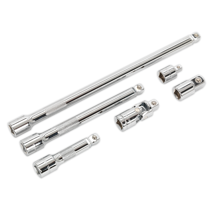 Premier Wobble/Rigid Extension Bar, Adaptor & Universal Joint Set 3/8"Sq Drive 6pc