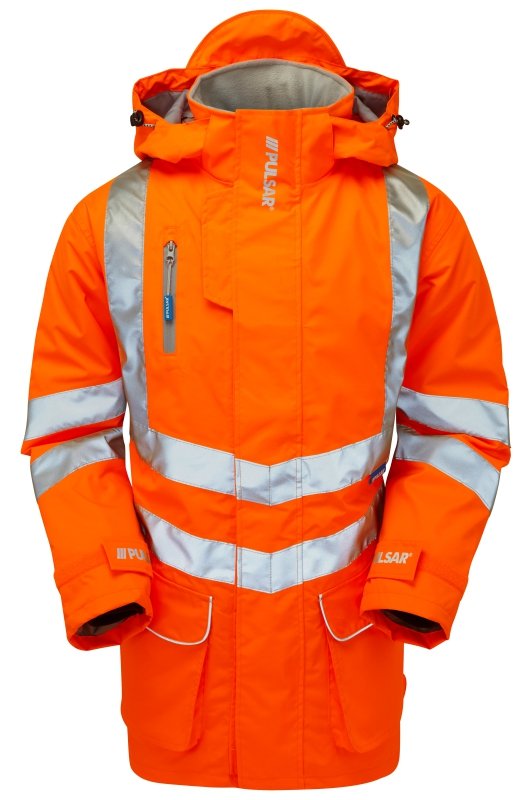 PULSAR® PROTECT HV Orange Mesh Lined Storm Coat