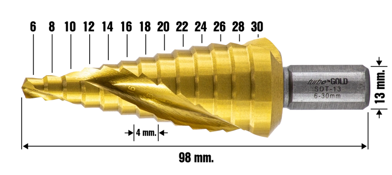 TURBO GOLD STEP DRILLS
