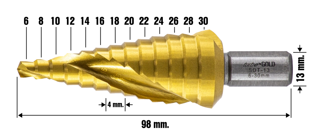 TURBO GOLD STEP DRILLS