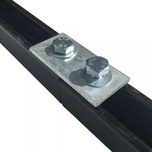 2 Hole Channel Flat Plate HDG - 82x40x5mm - 14mm Holes - Box 10