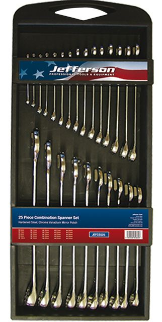 Jefferson Professional 25 Piece Combination Spanner Set