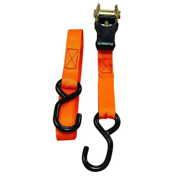 5.0m x 25mm Orange Ratchet Strap Set (4 Pack)