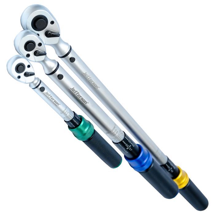 3 PIECE CALIBRATED MICROMETER STYLE TORQUE WRENCH SET