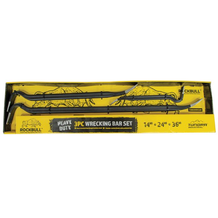 Tundra Heavy Duty 3 Piece Wrecking Bar Set